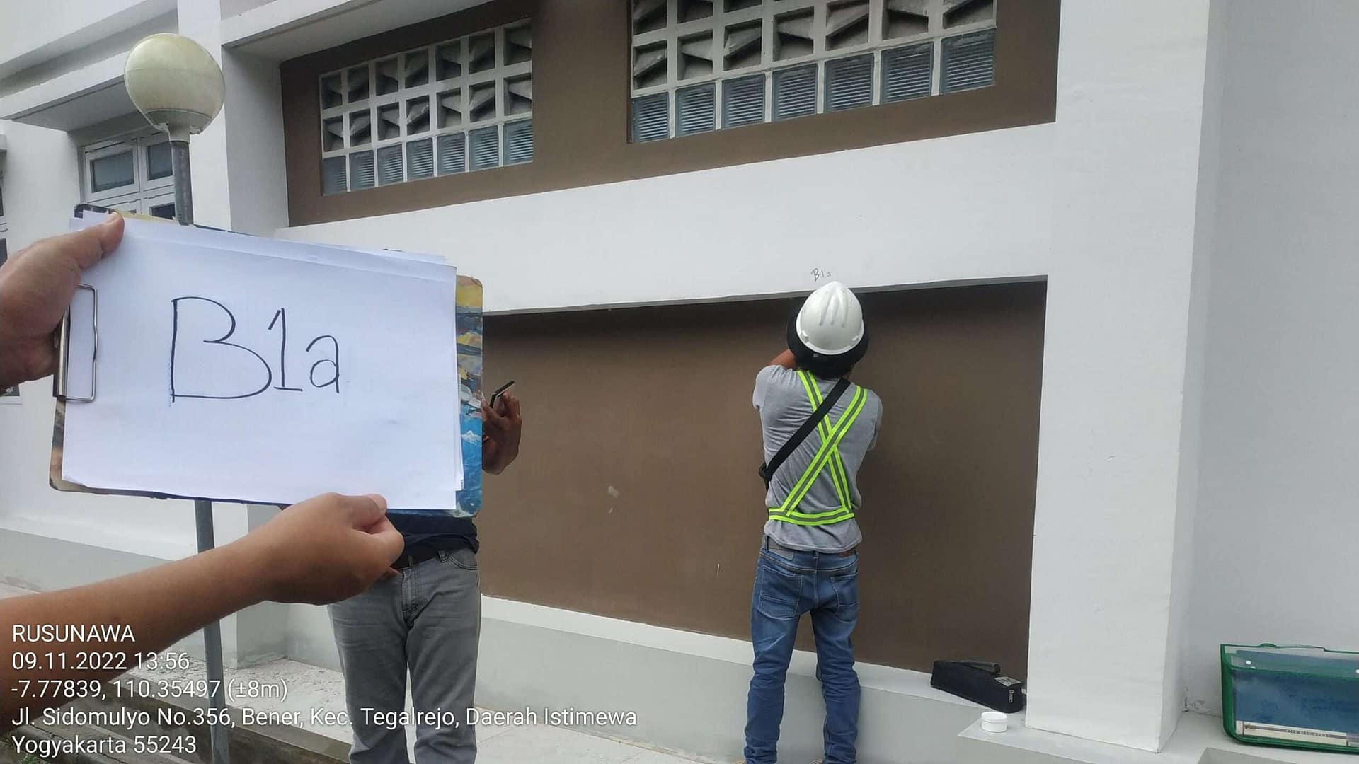 Jasa hammer test beton pada kolom Rusunawa Kota Yogyakarta