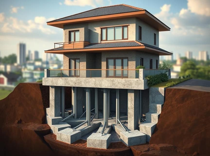 contoh rumah miring akibat differential settlement risiko fatal abaikan tes sondir tanah